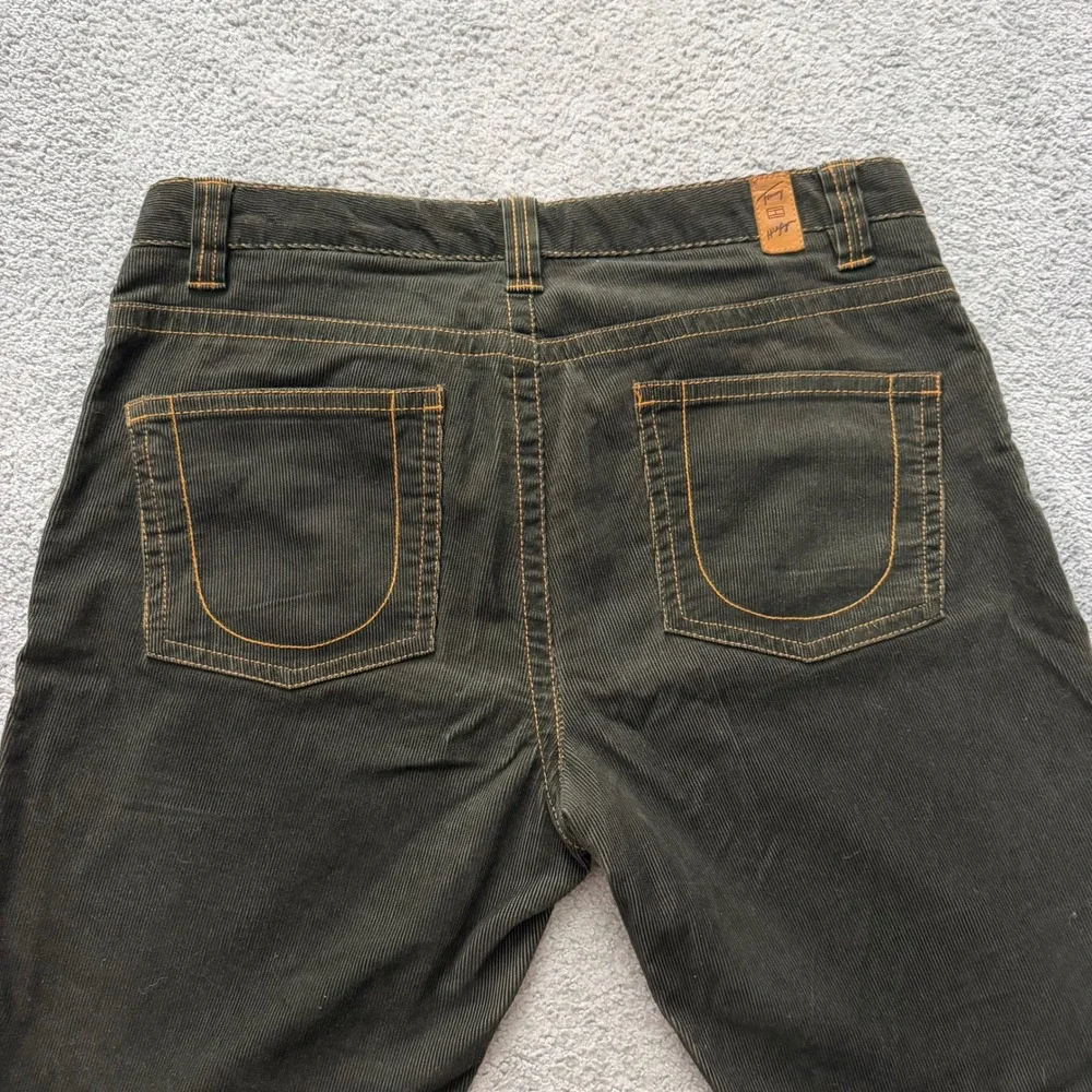 Vintage Y2K Tommy Hilfiger Boot Cut Dark Green Corduroys, Size 14